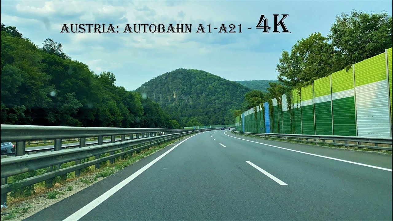 Austria: Autobahn A1 - A21 - Autogrill Ybbs to Alland - 4k Video - Österreich