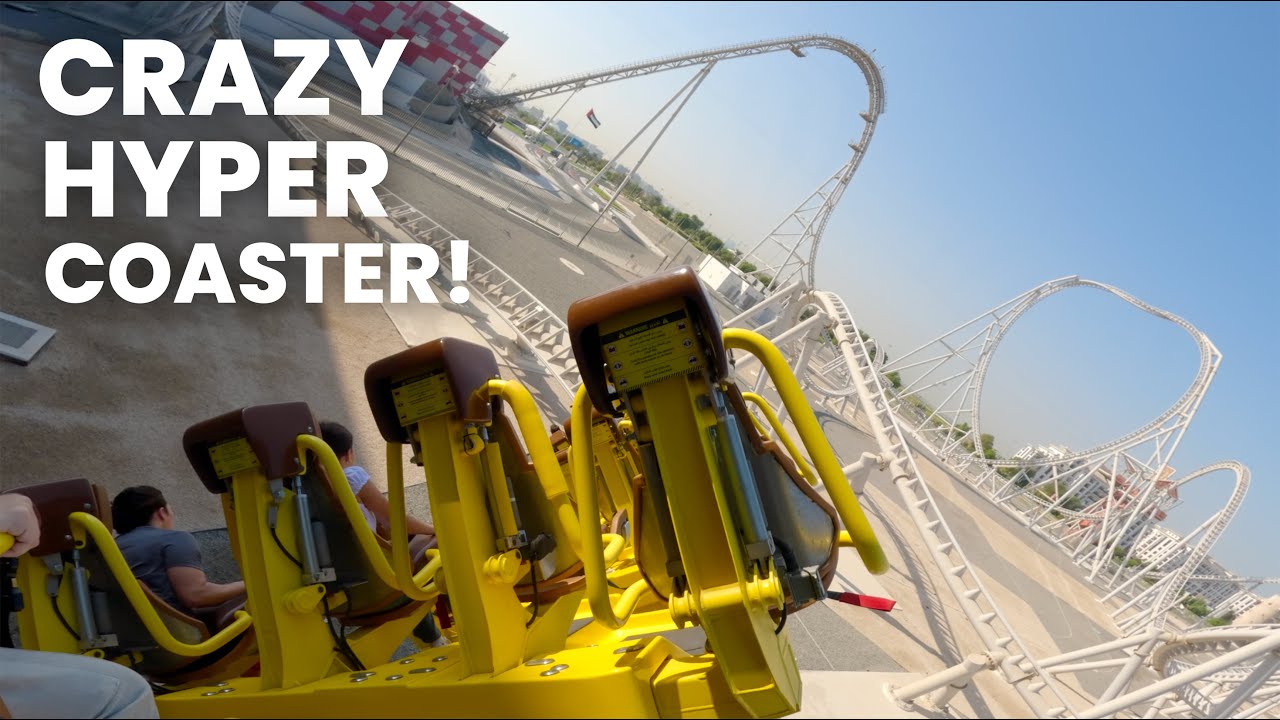 Flying Aces Back Row Wing Seat POV Ferrari World INTENSE Intamin Roller Coaster