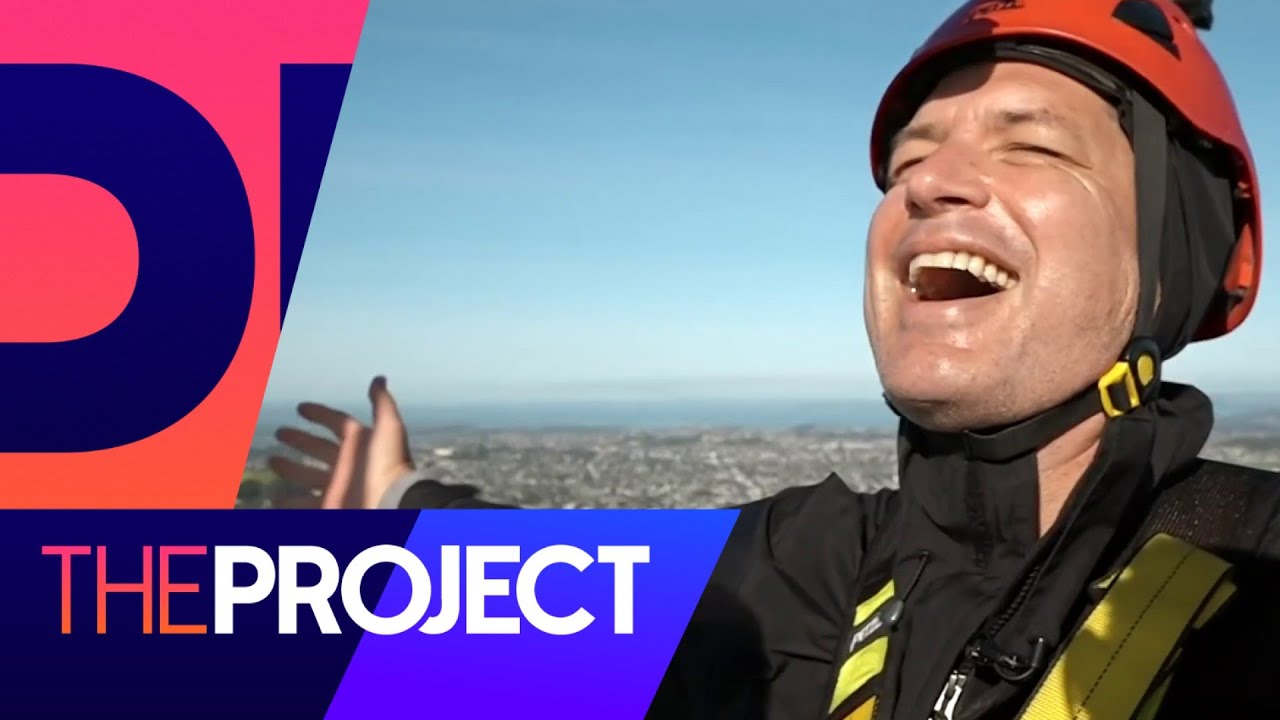 Jesse climbs 328m up the Sky Tower| The Project NZ