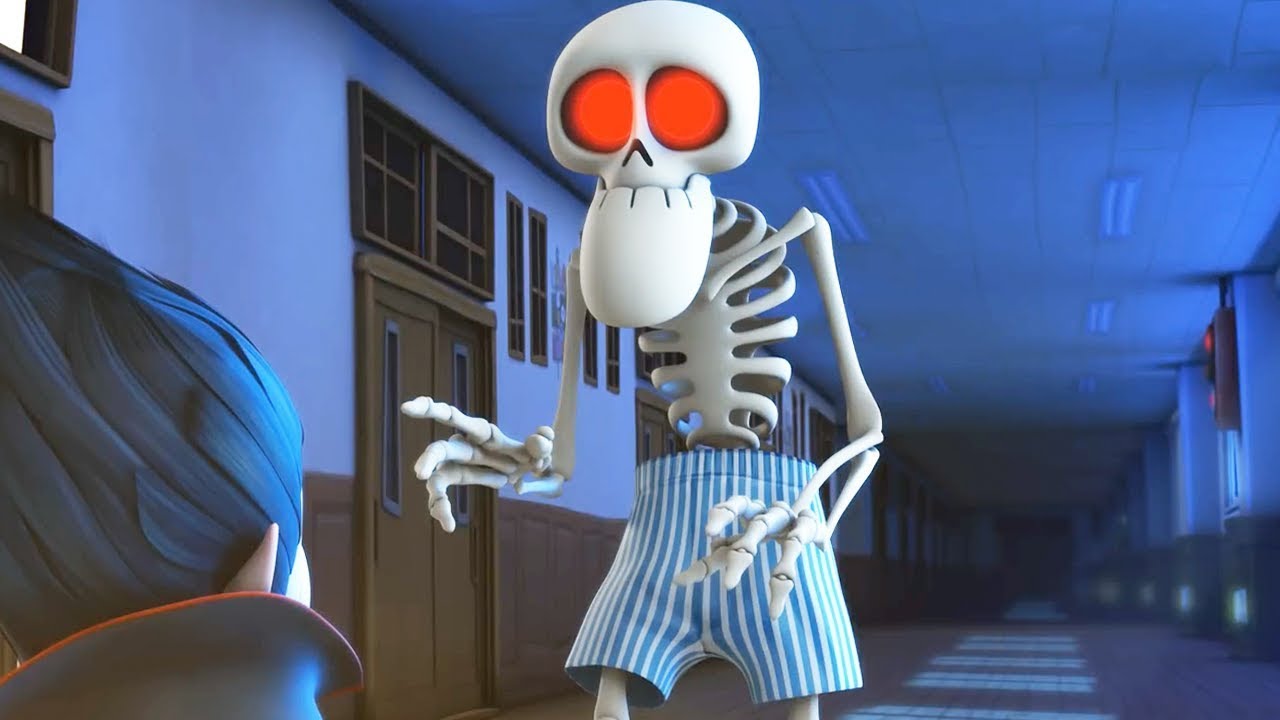 Spookiz | Squelette enseignant porte seulement son cale&ccedil;on | Cartoon pour les enfants | WildBrain