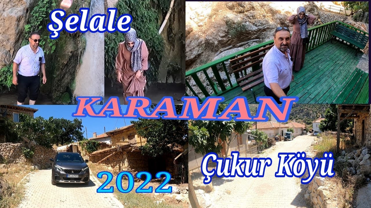 KARAMAN. Çukur köyü. Şelale Gezisi. Şirin Guzel Görüntü Çok güzel.