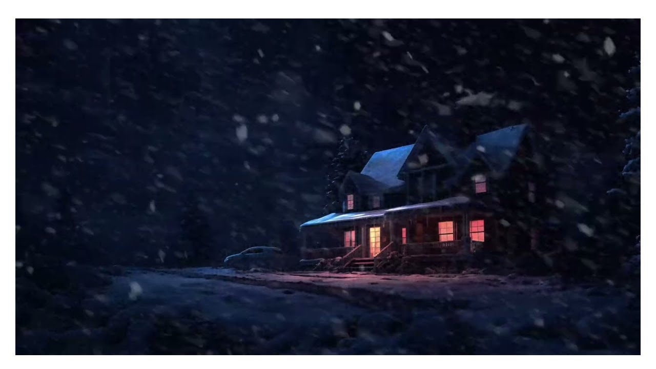 10 Hours Cozy Winter Blizzard Sounds | Howling Wind & Snowstorm Ambience for Deep Sleep 🌨️