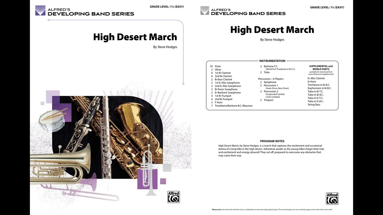 High Desert March, by Steve Hodges &ndash; Score & Sound