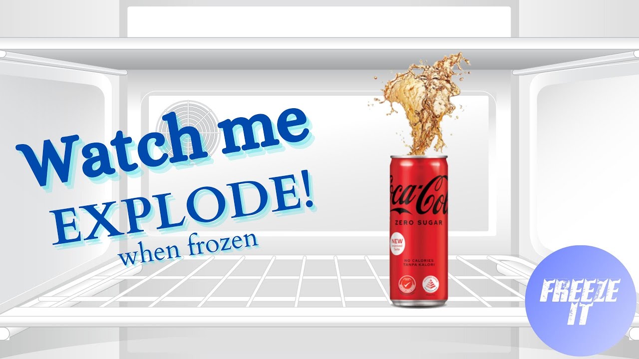 Exploding Coca Cola can when frozen!