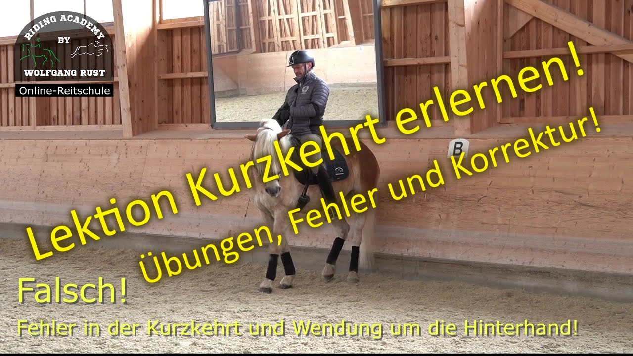 F90 Kurzkehrt- Einfache Übungen für Reiter und Pferd. Tipps, Fehler und Korrektur. Dressurlektionen
