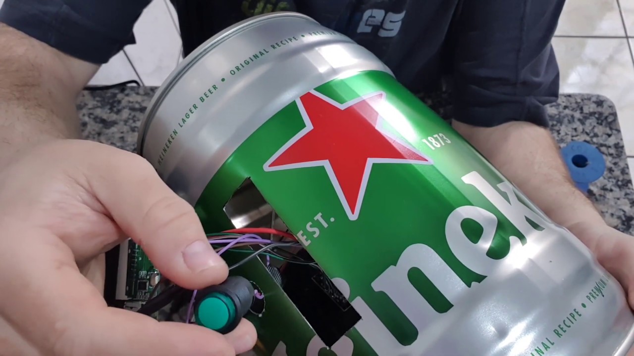 CAIXA DE SOM BARRIL DE HEINEKEN , TUTORIAL FAÇA VOCÊ MESMO , VIDEO FINAL