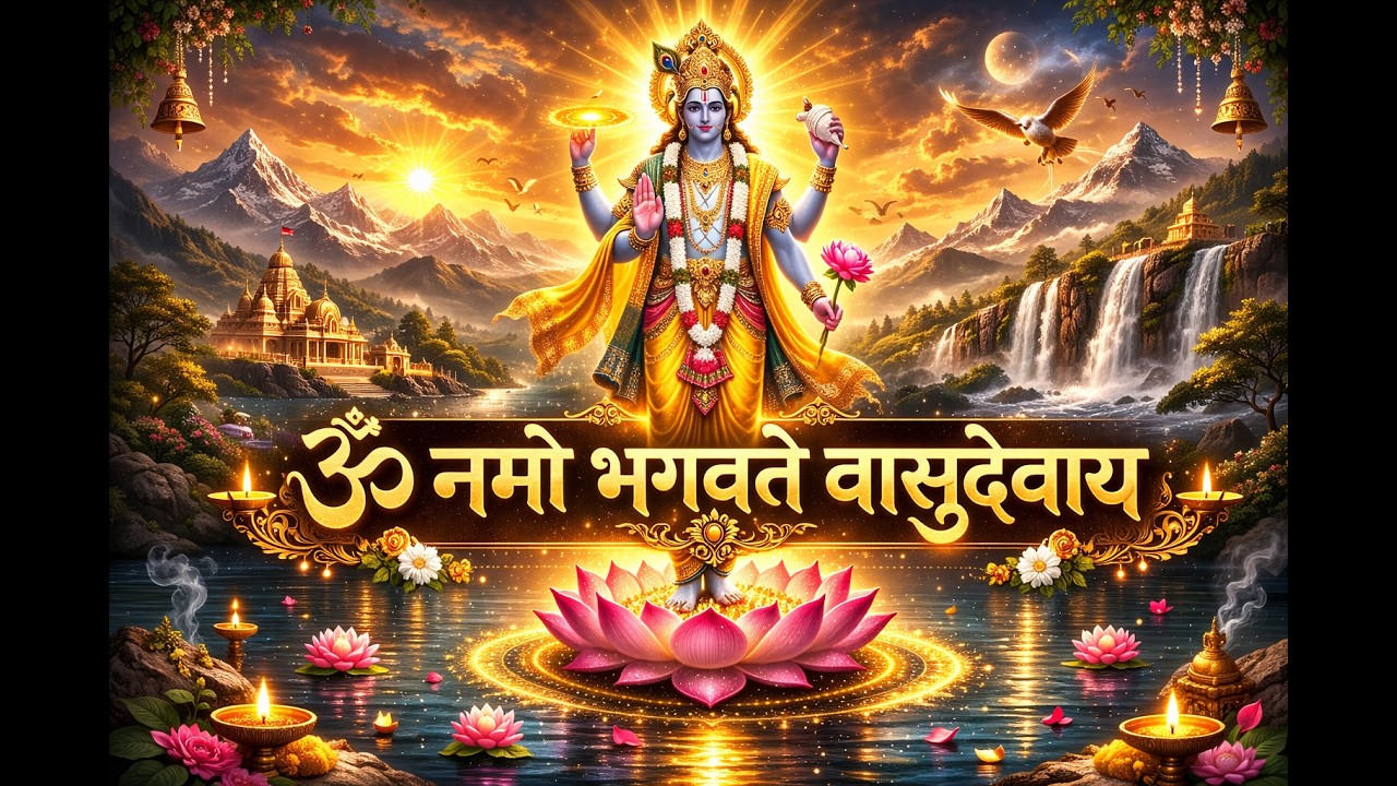 ॐ नमो भगवते वासुदेवाय | Om Namo Bhagavate Vasudevaya - Peaceful & Deeply Devotional Chant