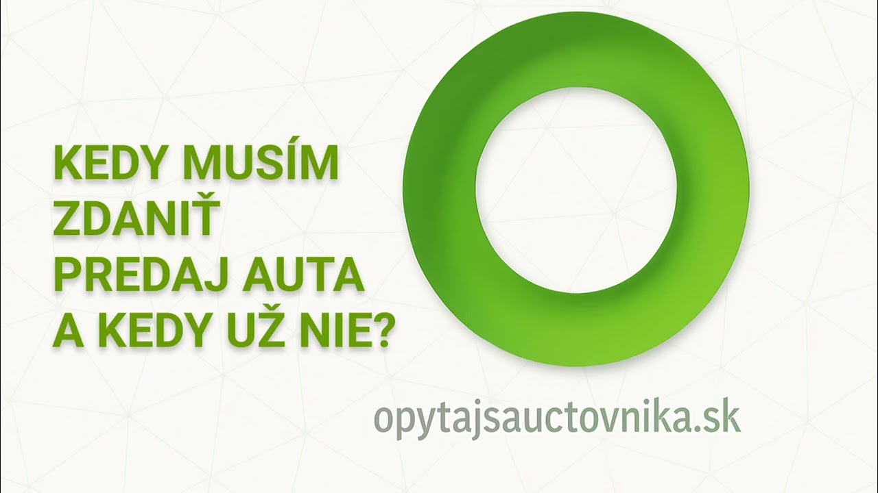 Kedy mus&iacute;m zdaniť predaj auta a kedy už nie?