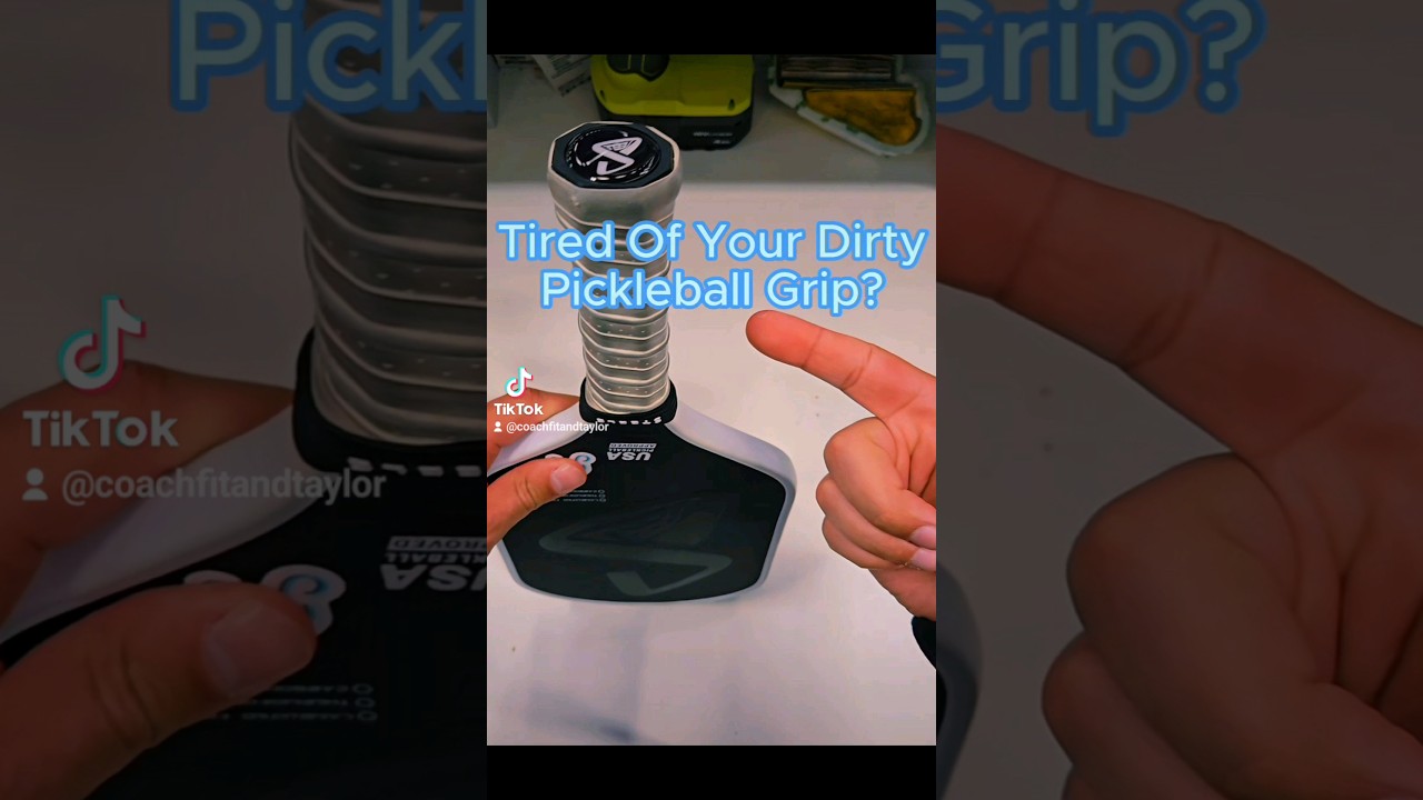 60 Second Overgrip Tutorial. #pickleball #grip