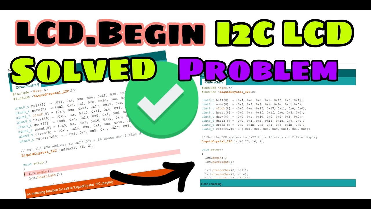 lcd.begin ( ) Error ? Follow these steps to fixed I2C lcd.begin ( ) problem | 101% Guaranteed fixed