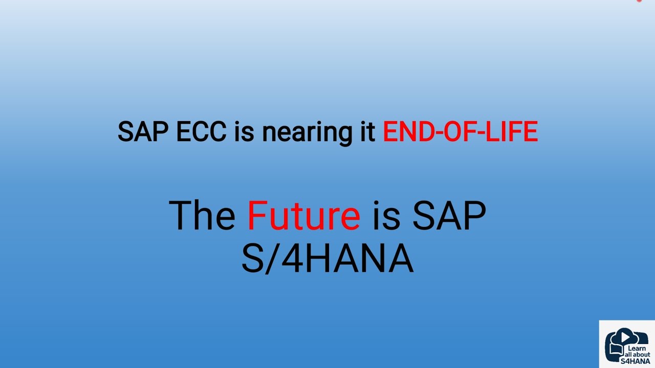 What SAP ECC is Sunsetting ? #SAP #S4HANA #SAPECC 