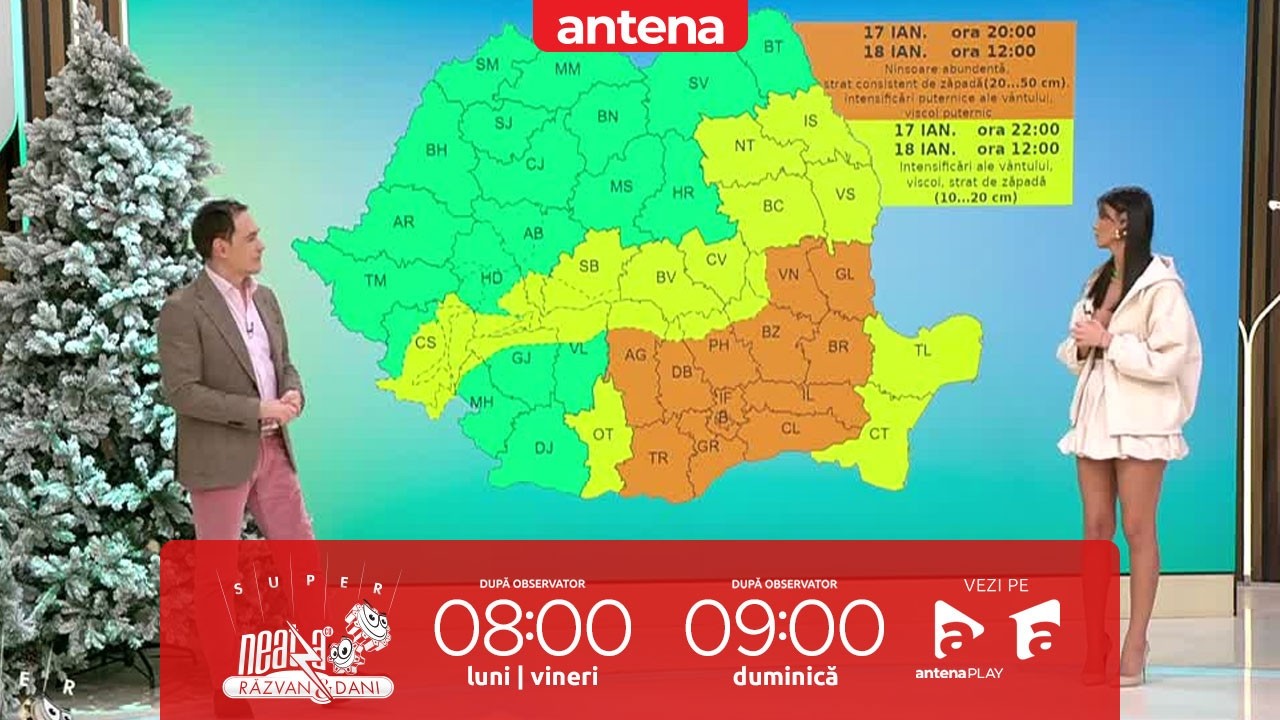 Meteo cu Ramona Olaru | Unde sunt anunțate ninsori abundente