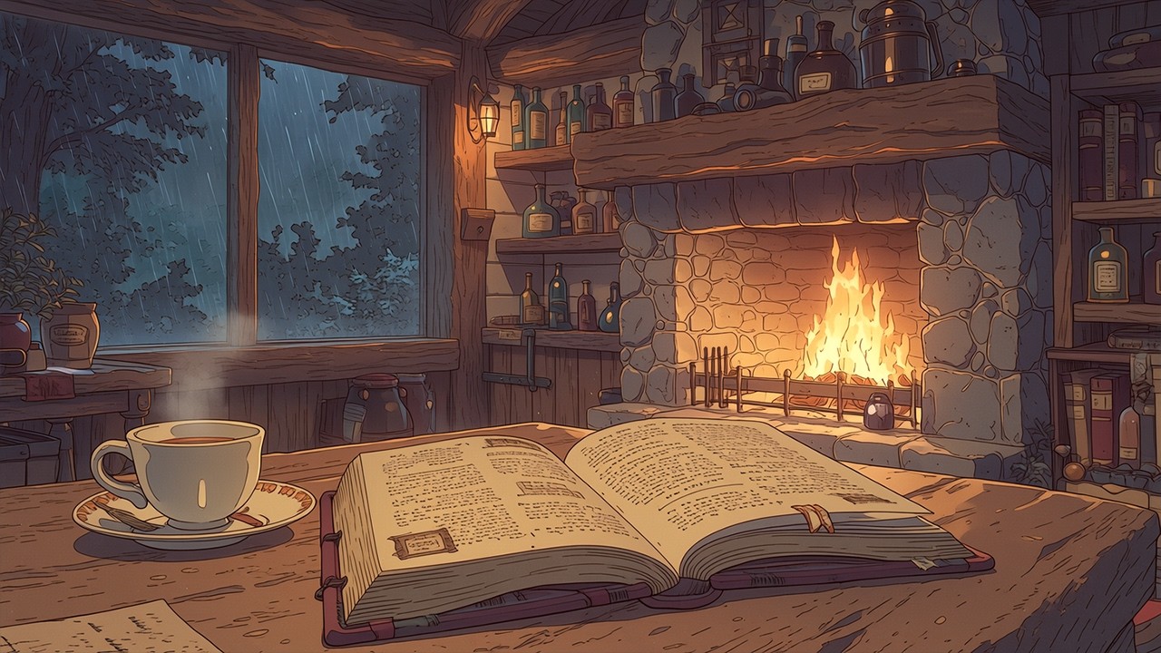 【ケルト音楽】雨降る夜の読書時間 - 窓辺の特等席で聴く、癒やしの酒場BGM【作業用・睡眠】