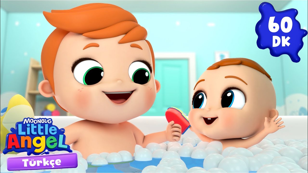 Köpük Banyosu Şarkısı 🧼🛁 | LITTLE ANGEL | Çocuk Çizgi Filmleri | Moonbug Kids Türkçe