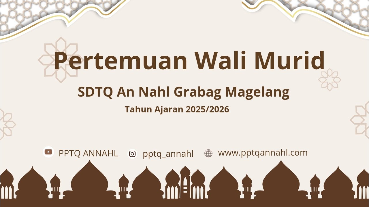 Pertemuan Wali Murid SDTQ An Nahl Semester Genap Tahun Ajaran 2025/2026
