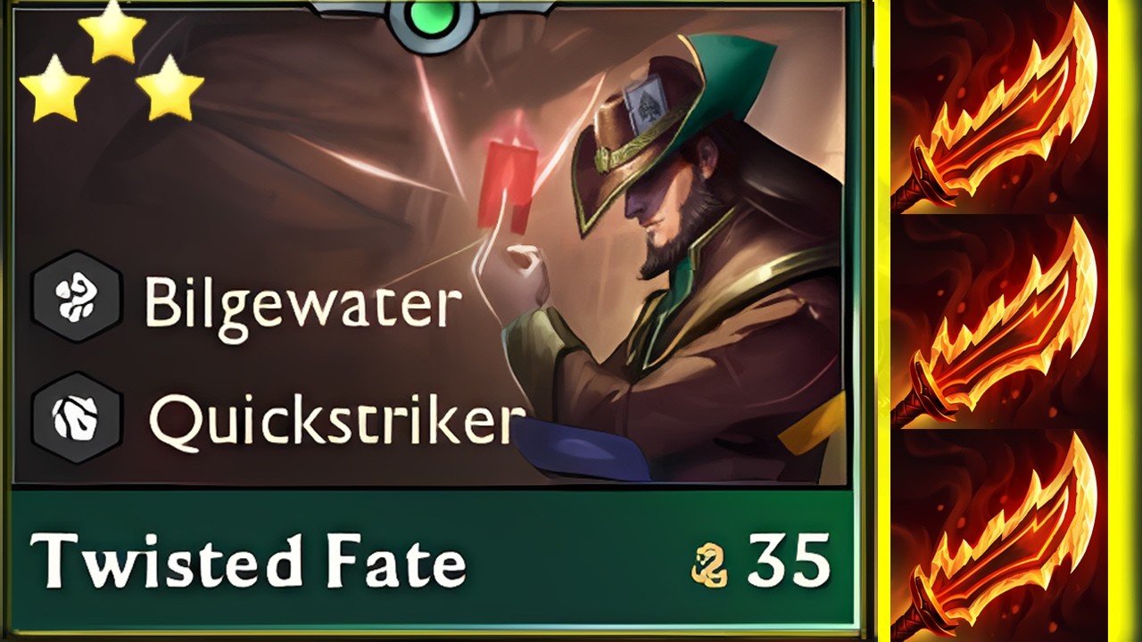 3 Guinsoo Twisted Fate ⭐⭐⭐ 3 Star Goes Crazy Damage | TFT SET 16