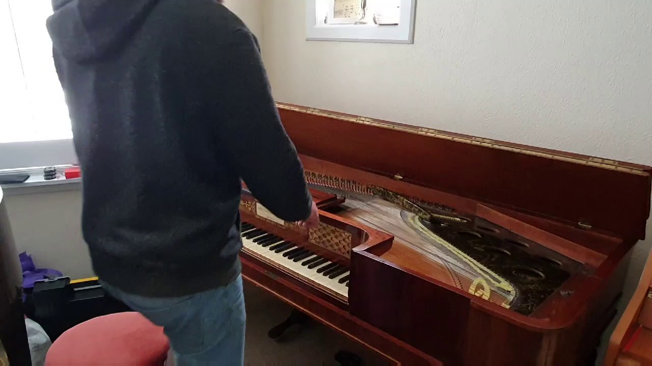 Broadwood Square Piano 1834 - removing keyboard and action