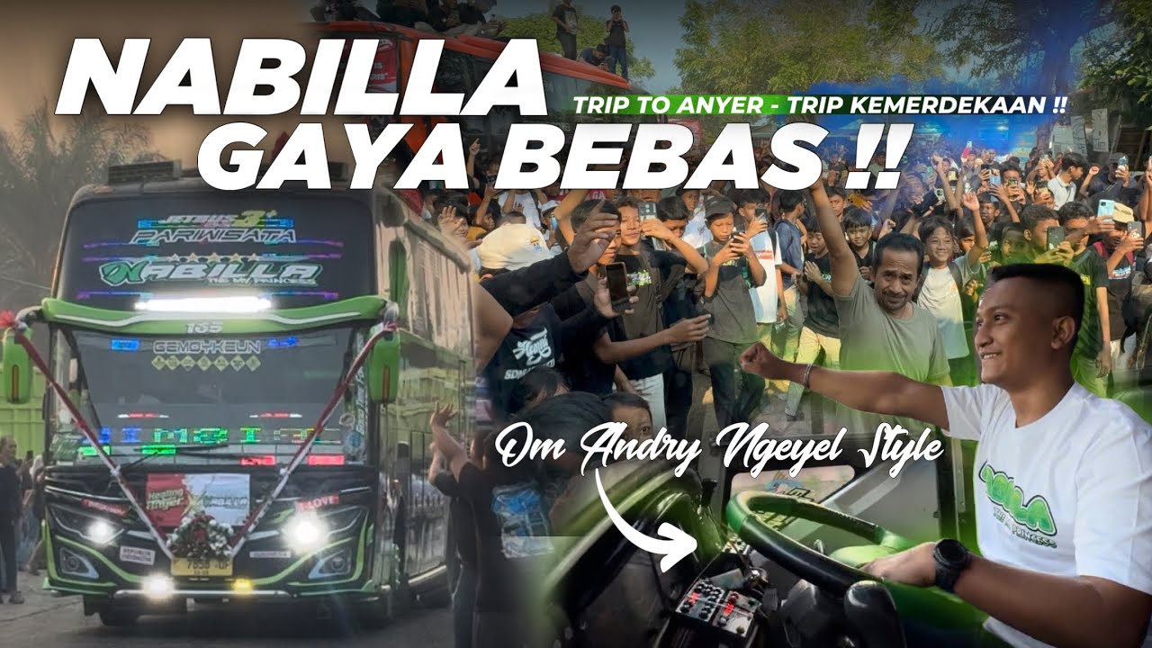 JAMINAN SERU KALAU NAIK BUS INI ! Pelopor Nada Viral Bikin Heboh😱Trip Anyer Bersama QQ Trans Nabila