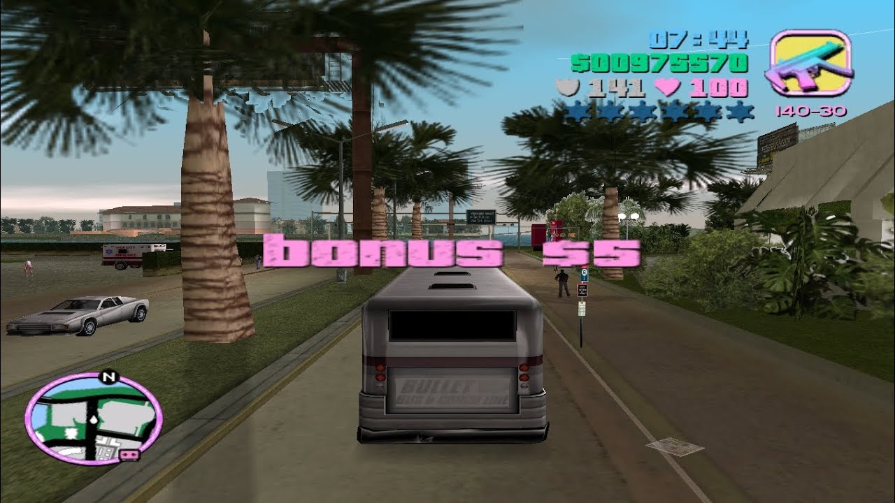 Driving Bus in GTA Vice City 