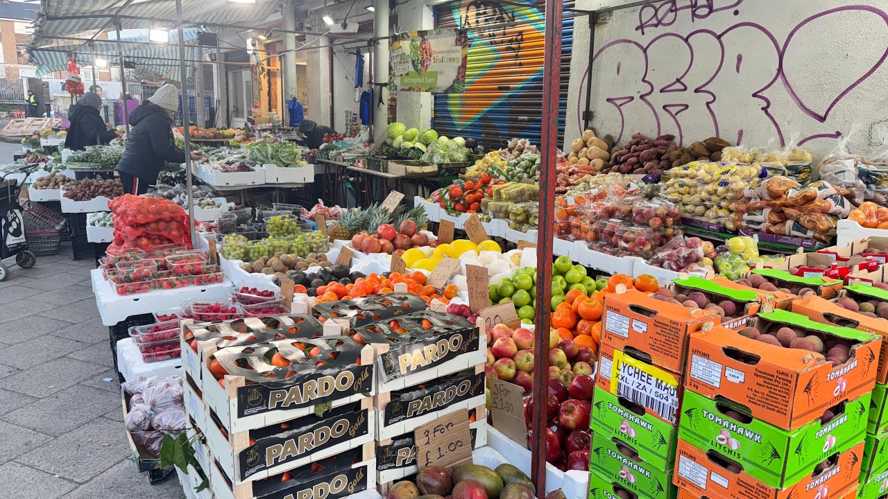 Visiting crisp street market| fruit stall and shops 