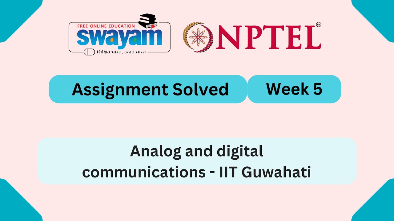 Analog and digital communications Week 5 | NPTEL ANSWERS 2026 #nptel2026 #myswayam #nptel #nptelexam