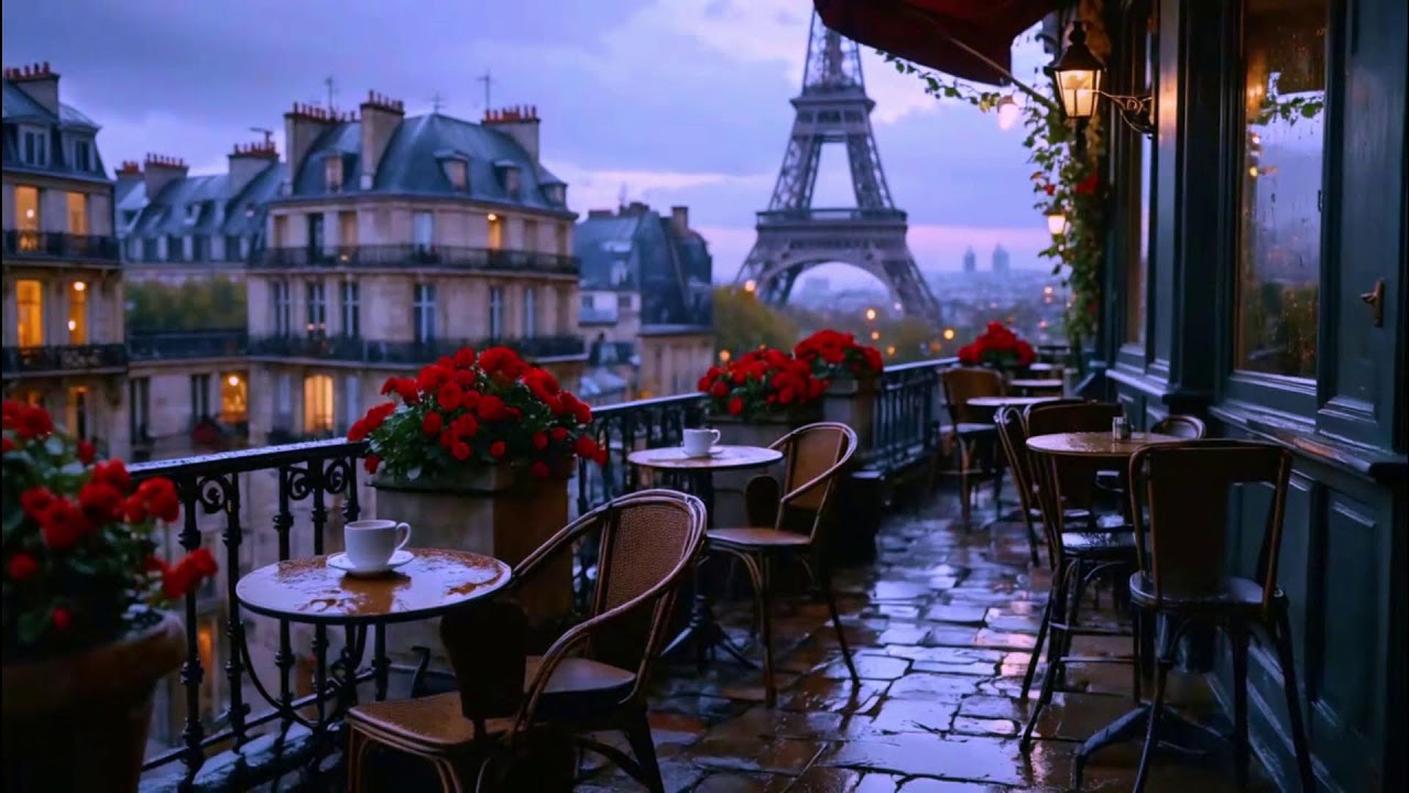 Late Evening Gentle Jazz Rain ｜ Focus Background 🌇🌧️🎷✨