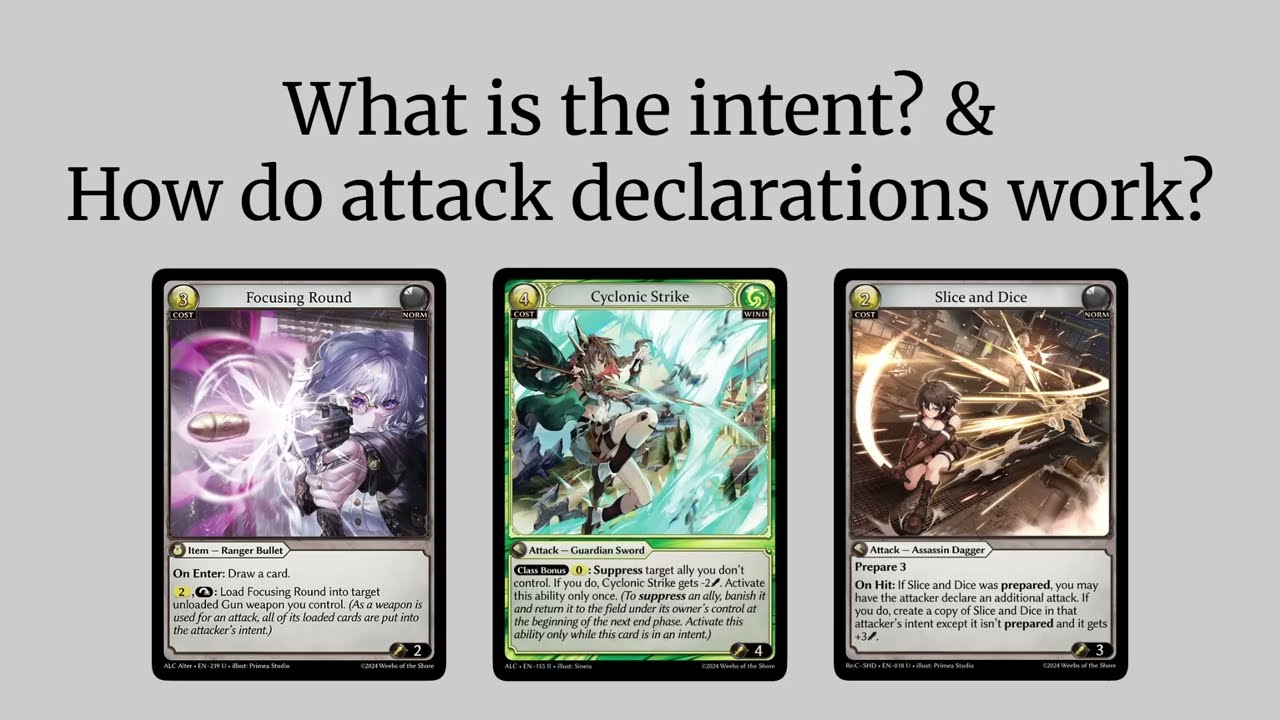 Grand Archive Rulings - Attack declarations and intent