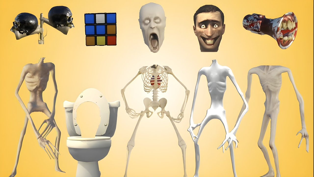 WRONG HEADS BRAIN EYE, SIREN HEAD PIGGY ROBLOX, HOUSE HEAD, SIREN HEAD HULK, SIREN HEAD SKELETON