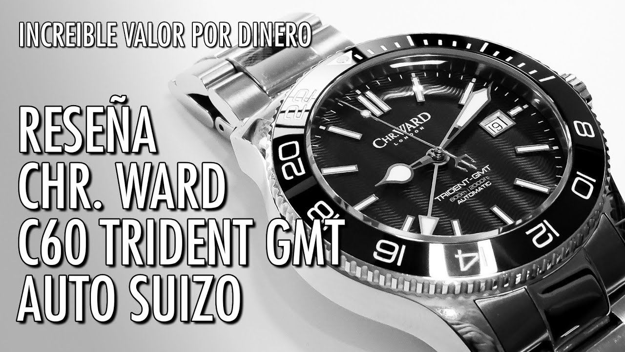 Reseña Christopher Ward C60 Trident GMT 600 Automático Suizo Reloj de Buceo en Español