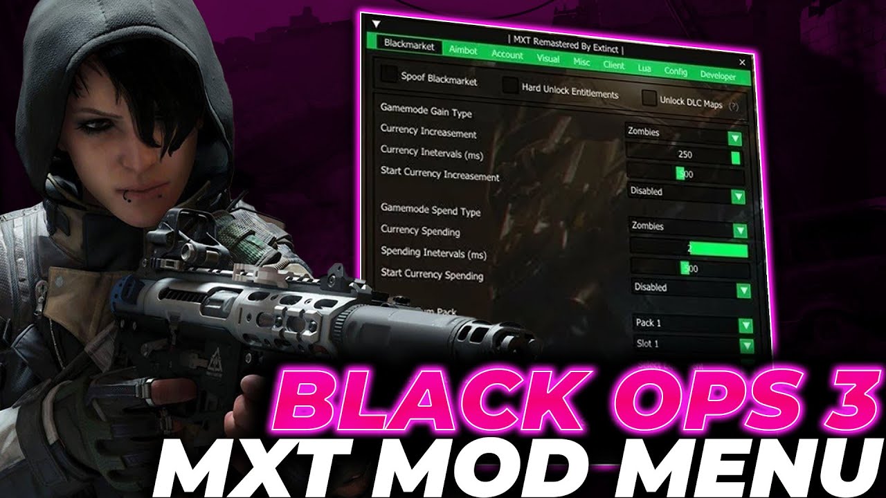 BO3 MOD MENU (MXT) &ndash; UNLOCK EVERYTHING IN BO3! (LVL 1000, ALL SKINS, UNLIMITED GOBBLEGUMS & MORE!