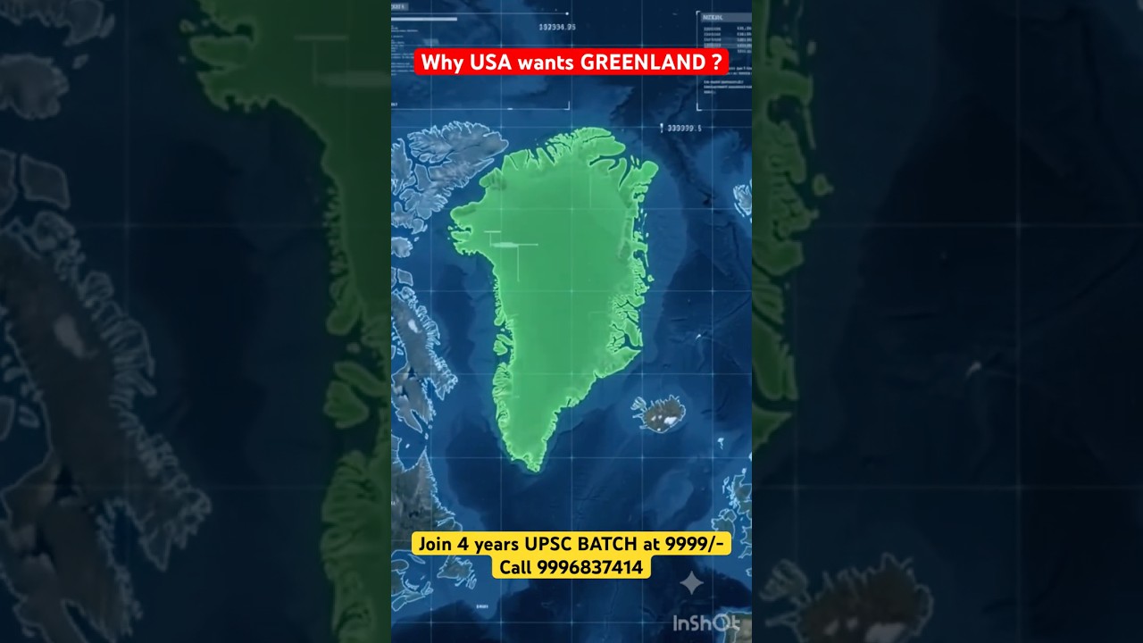 Why USA wants GREENLAND? #geopolitics #usa #greenland #upsc #worldmap #denmark #worldaffairs