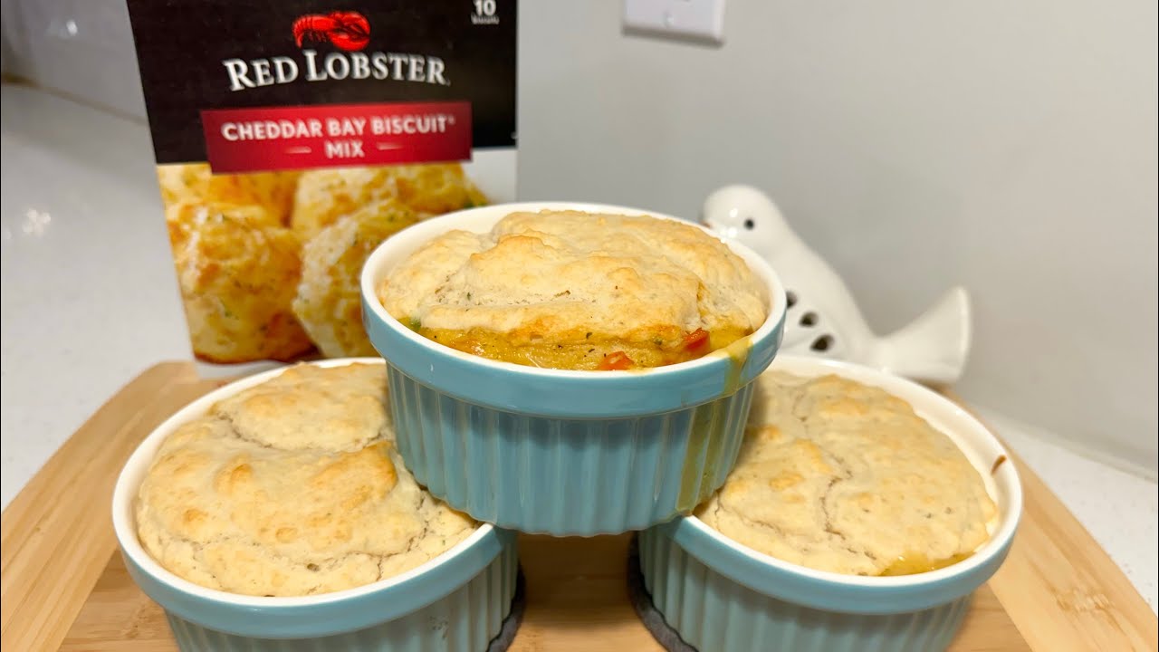 CHEDDAR BAY CHICKEN POT PIES! An Irresistible RAMEKIN Recipe Everyone Loves!