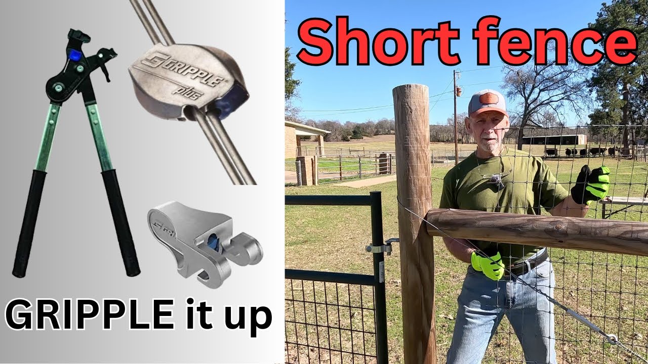 Short fence repair. Gripple system intervention. No wire stripping!