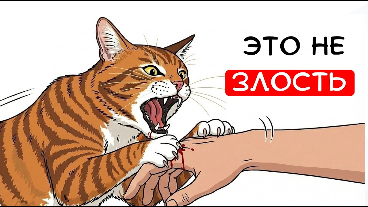 Если твоя кошка кусает тебя?  Вот что это значит !