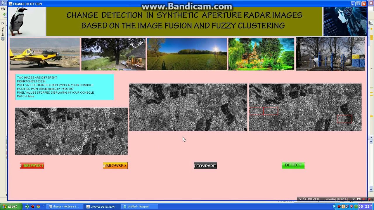 JAVA IEEE Projects 2012 CHANGE DETECTION IN SYNTHETIC APERTURE RADAR IMAGES BASED ON IMAGE FUSION