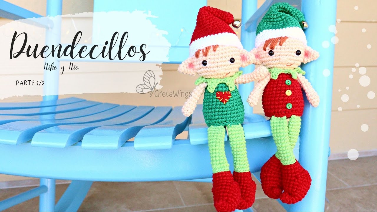 Duendes Navideños Amigurumis Tutorial paso a paso Parte 1/2 / sub 🇺🇸🇪🇸/ gretawings