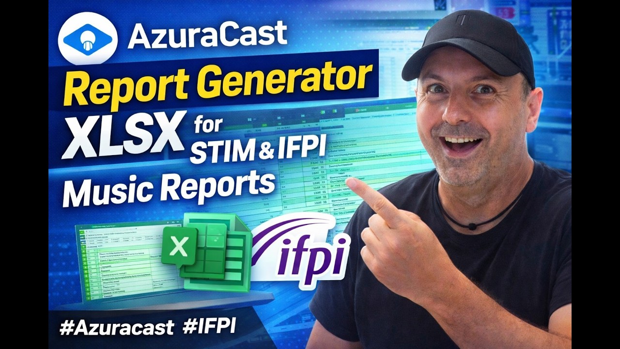AzuraCast Report Generator XLSX for STIM & IFPI Music Reports #Azuracast #IFPI