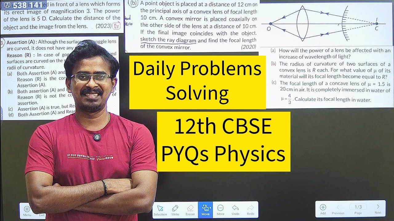 🔴 #10 CH 9 Ray optics BOARD EXAM PYQs QUESTIONS Physics 🔥 Ray Optics CBSE pyqs Class 12