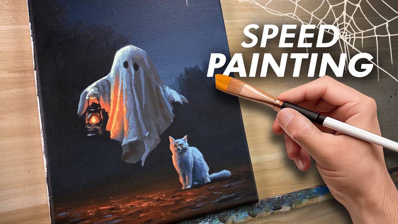 Acrylic Painting Time-lapse | Spooky Duo