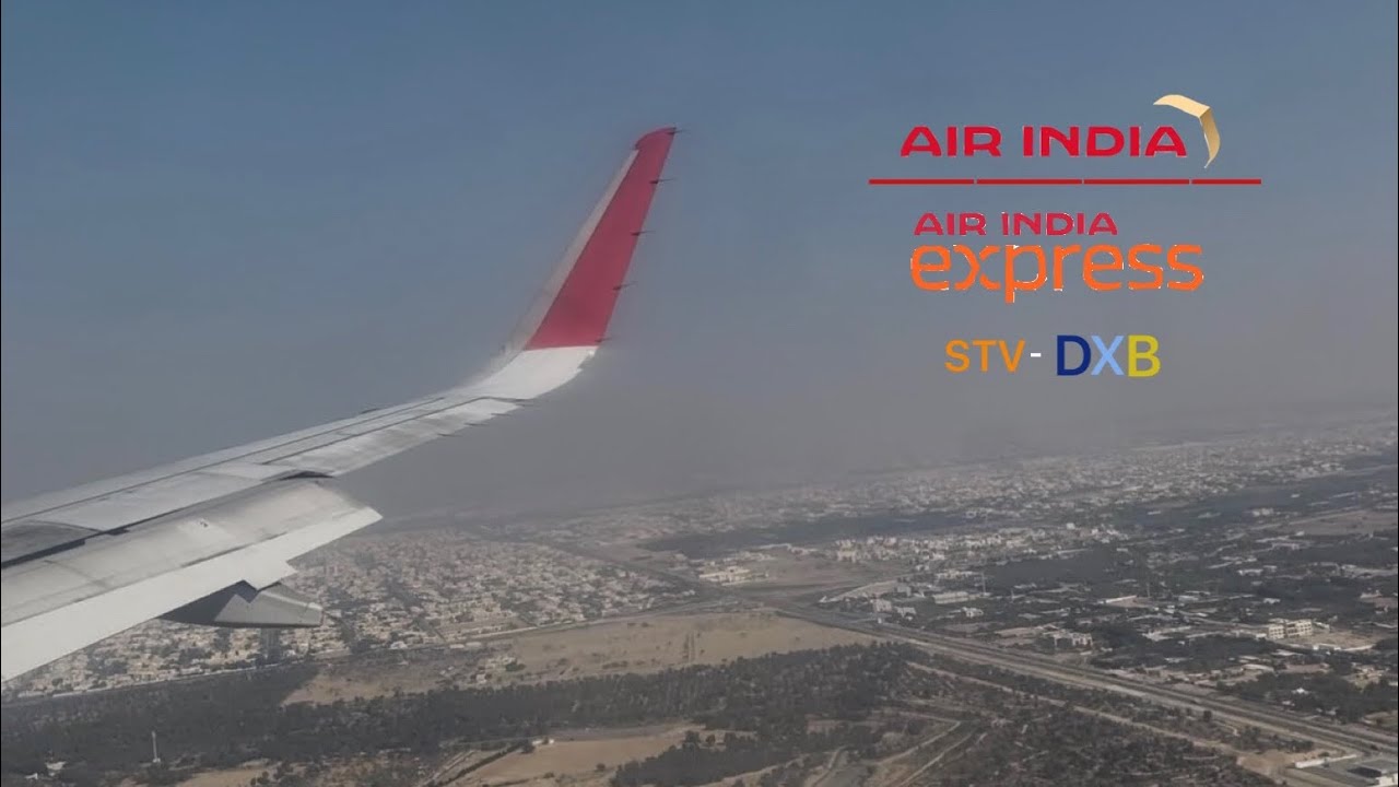 Air India IX273/Air India aircraft landing in Dubai DXB from Surat STV Airbus A320