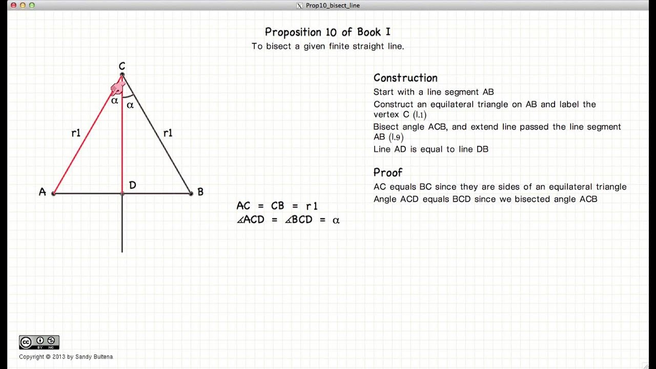 Euclid's Elements Book 1 - Proposition 10