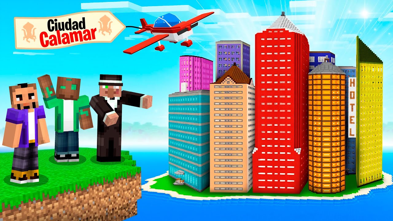 Construimos la GRAN CIUDAD CALAMAR en Minecraft!