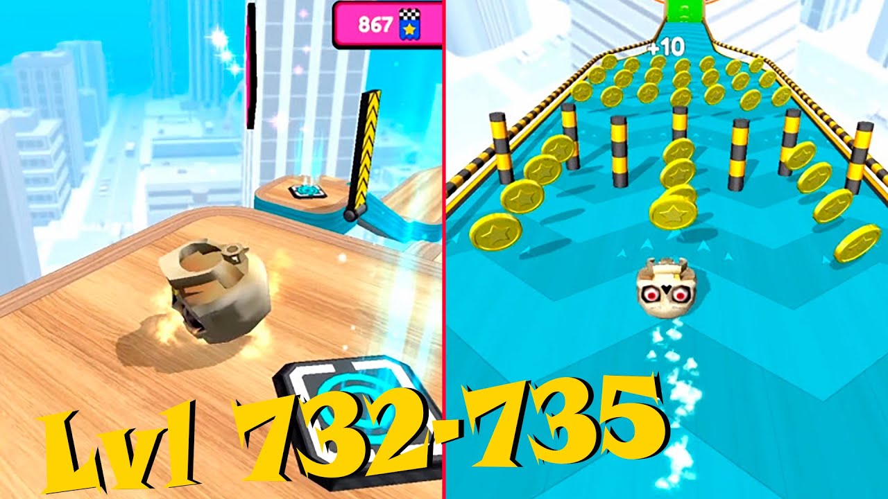 Going Balls Super Speedrun New update gameplay Levels 732-735