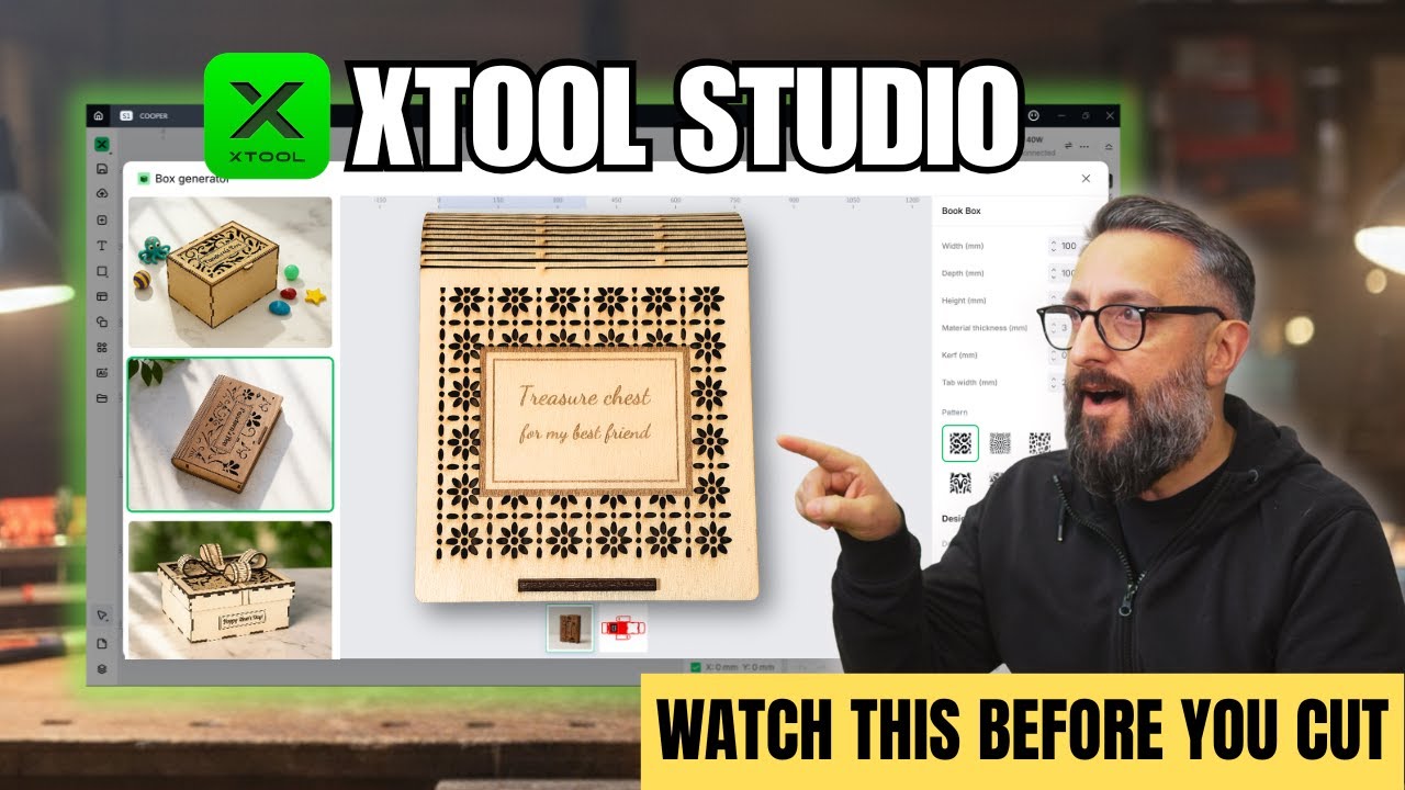 Новая студия xTool: коробочки, брелоки, серьги за считанные минуты? Вот как это сделать.
