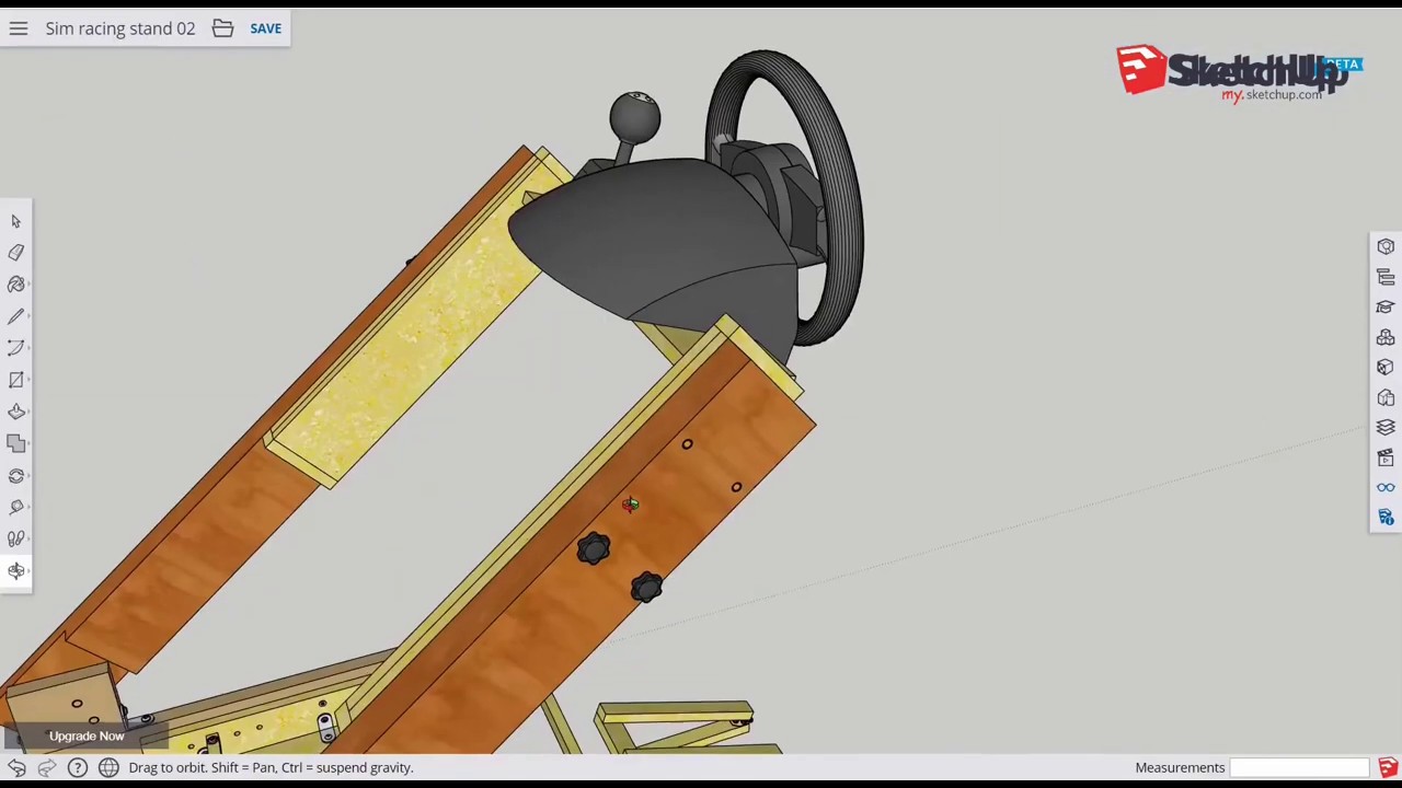 Foldable DIY sim racing stand