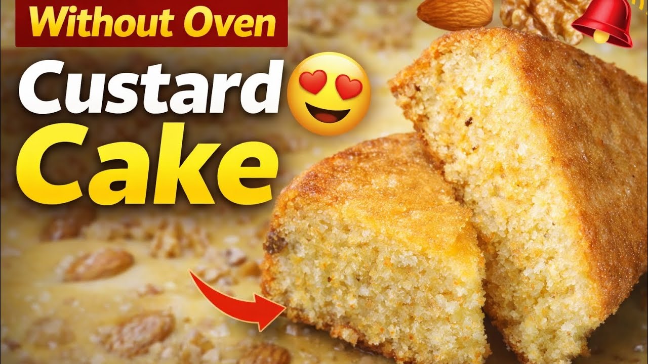 Without Oven Custard Cake |yummy and sponge cake| Eid Special Recipe By Nazia Cooking And Vlogs 