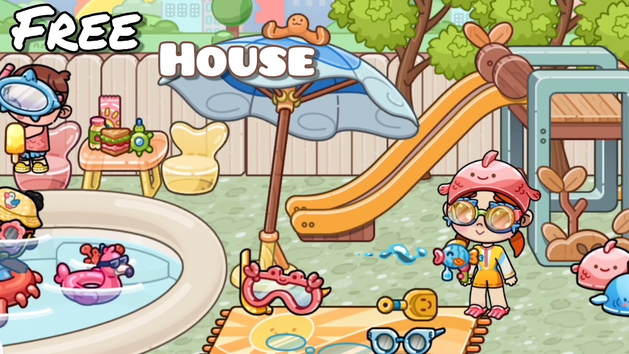 🏡 FREE Aesthetic FAMILY House with POOL 💦✨ | AVATAR WORLD House Ideas NEW UPDATE