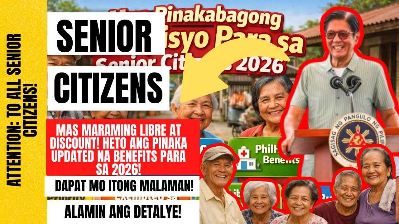 🚨 LATEST Filipino Senior Citizen Benefits 2026 🇵🇭