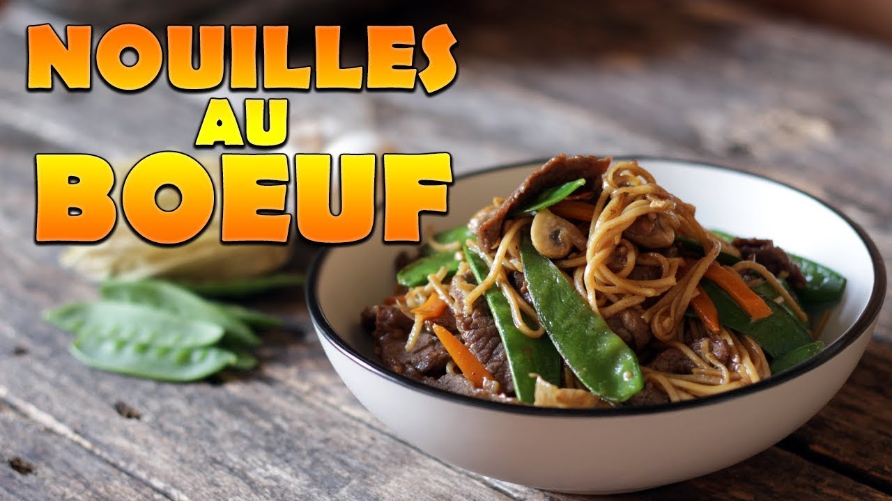 Nouilles sautées au bœuf - Recette chinoise - Le Riz Jaune