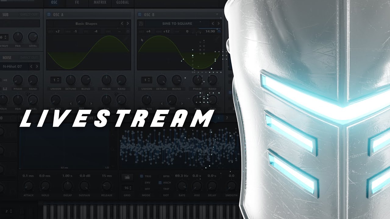 LIVESTREAM - New Panda Eyes Remix, N-Bass IR and N-Delay Racks, Melodic Dubstep from scratch